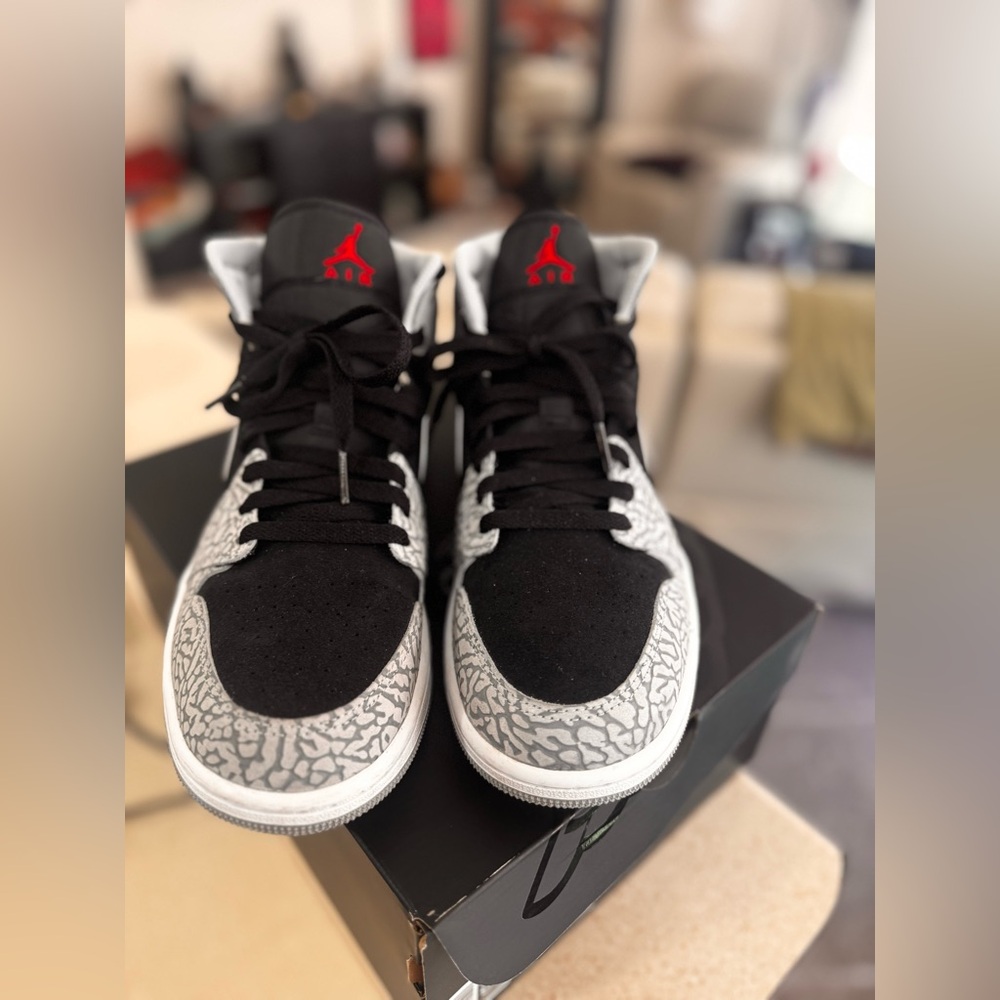 Jordan Black and Gray Sneakers